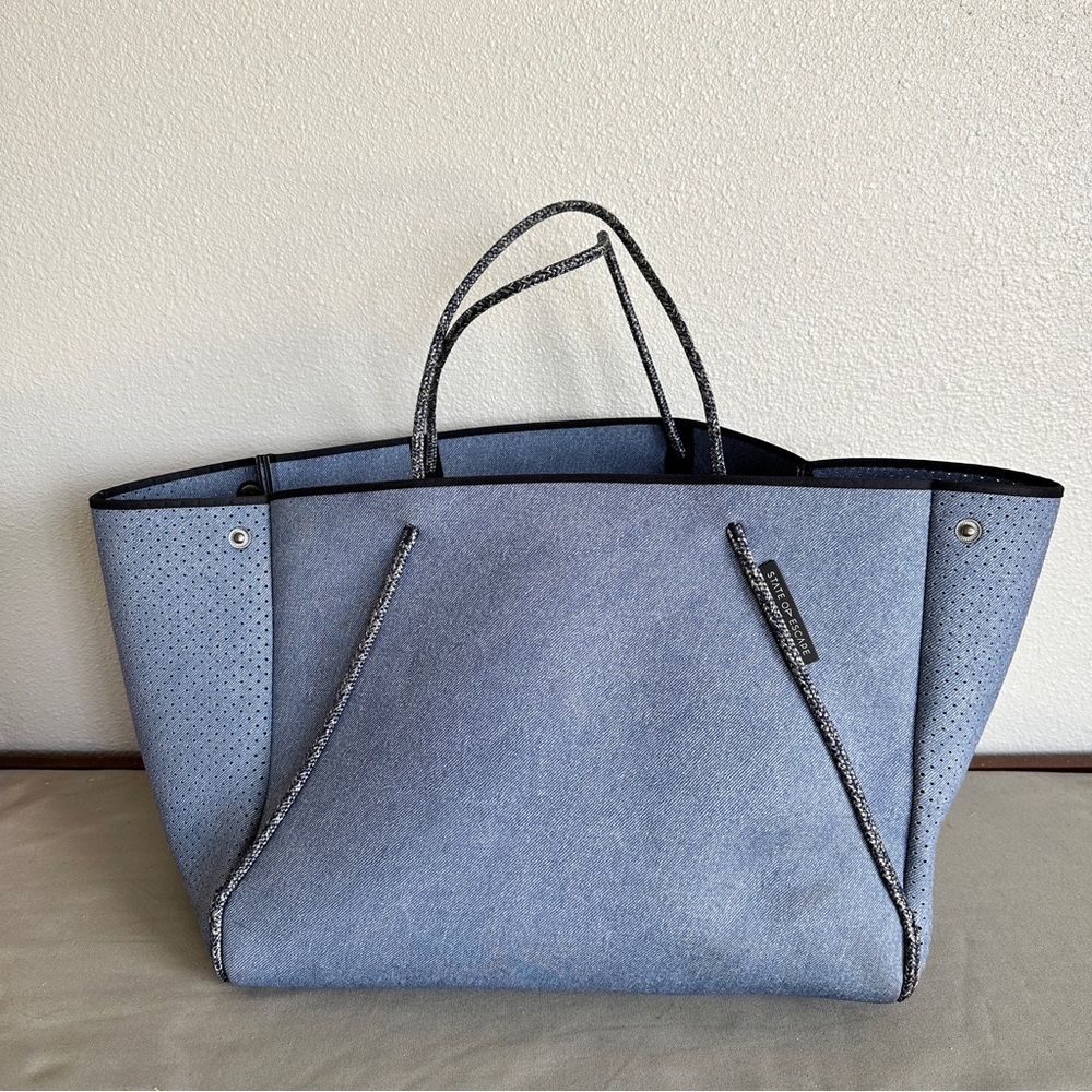 State of Escape Guise Perforated Tote Bag Denim Fade
